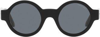 Giorgio Armani AR 903M round-frame sunglasses - unisex - Acetate - 47 - Black