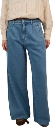 By-Bar Amsterdam Jeans, Dames, Blauw, S, Katoen, Jeans