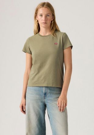 Levi's T-Shirt LEVIS TEE Minilogo, Damen, Gr. XS (34), deep lichen gr&uuml;n cotton, Jersey, Obermaterial: 100% Baumwolle, unifarben, figurbetont h&uuml;ftlang, Rundha