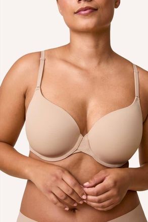 Harper Wilde Base T-Shirt Bra in Beige at Nordstrom, Size 38Ddd
