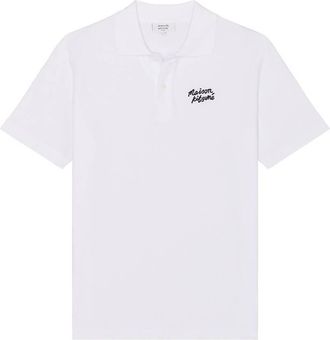 Maison Kitsun&eacute; Handwriting Comfort Polo Shirt, Size Medium