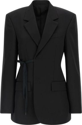 Balenciaga Wrap Tailored Blazer - Dames - Blazers - Zwart - 3XS - Wol - Jassen
