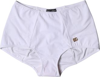 Dolce & Gabbana Womens White Logo Girdle High Waist Panty Underwear Nylon Elastane Clothing