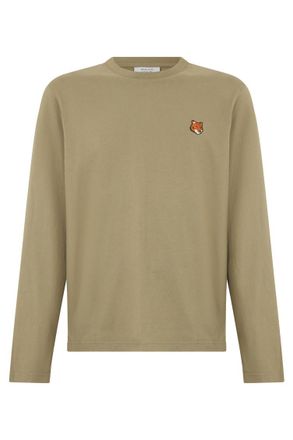 Maison Kitsun&eacute; Beige Crew Neck T-Shirt