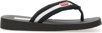 Kenzo Logo-Embroidered Nylon Slide Sandal - Black