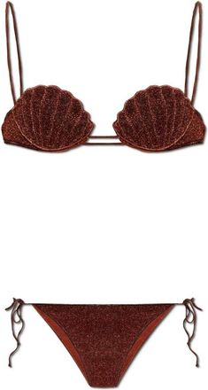 Os&eacute;ree Lumi&egrave;re Shell Two-Piece - Dames - Bikinis - Bruin - S - Badmode