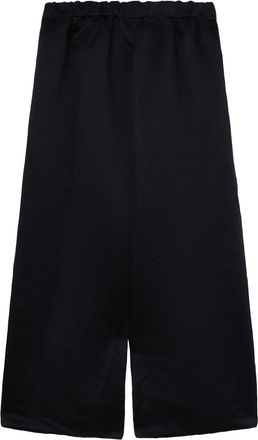 Comme Des Garçons wide-leg cropped trousers - women - Polyester - L - Blue