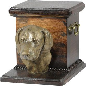 OEM Weimaraner - Urna Para Cenizas De Perro Con Figura, Elegante Urna Para Perro, Urna &Uacute;nica Con Busto De Perro De Art-dog