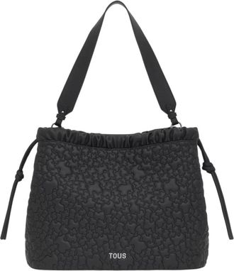 Tous Puffy Bear Zwarte Schoudertas - Dames - Schoudertassen - Zwart - ONE Size - Leer - Tassen