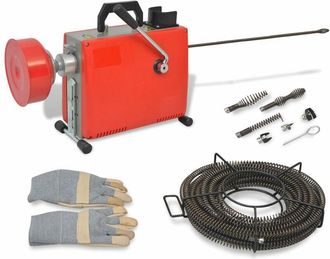 vidaXL Vidaxl - M&aacute;quina Para Limpieza De Tuber&iacute;as 250 W 15mx16mm 4,5mx9,5mm