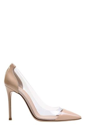 Gianvito Rossi Plexi Pumps in Beige at Nordstrom, Size 36.5