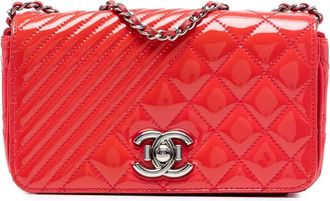 Chanel Borsa a spalla Coco Boy piccola con finitura lucida 2016-2017 - Rosso