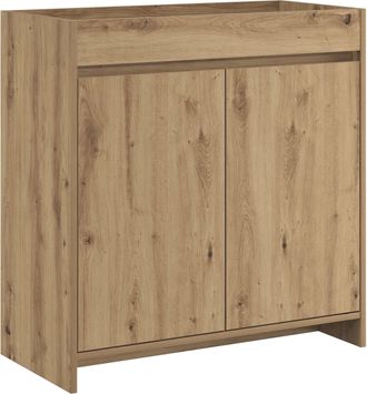 vidaXL Gabinete De Ba&ntilde;o Debajo Del Lavabo Roble Artisan Vidaxl