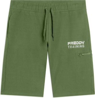 Freddy Shorts con stampa TRAINING e tasca zip