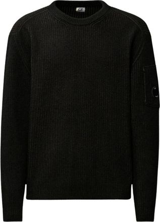 C.P. Company C.p. Company, Truien & Vesten, Heren, Zwart, L, Wol, Maglia Lens Girocollo