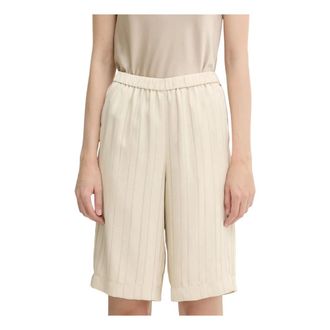 A|X Armani Exchange Shorts met Hoge Taille - Dames - Korte Broeken - Beige - XS - Polyester - Korte Broeken