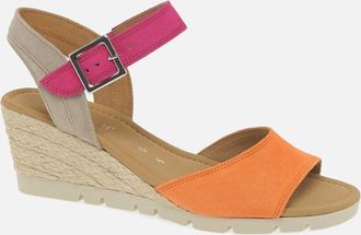 Gabor Womens Nieve Womens Wedge Heel Sandals - Brown - Size: 7.5