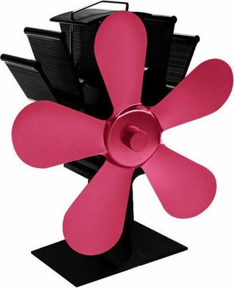 OEM Ventilador Para Estufa De Le&ntilde;a, Ventilador De Chimenea De 5 Aspas Para Estufas De Le&ntilde;a/chimenea/gas/pellets/troncos, Potencia Calor&iacute;fica, Rosa