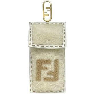 Fendi Pre-owned Vintage Pouch - Dames - Pre-owned - Beige - Maat: ONE Size Leer