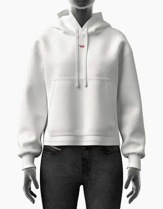 Diesel Womens Jaral Hood D Hoodie - White - Size: 18/16