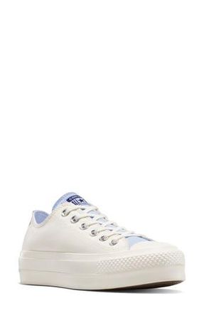 Converse Chuck Taylor All Star Low Top Platform Sneaker in Egret/Egret/Blue Supermoon at Nordstrom Rack, Size 6.5