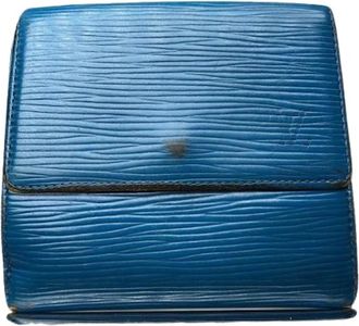 Louis Vuitton Pre-owned leren portemonnee - Dames - Vintage Accessoires - Blauw - ONE Size - Leer - Vintage