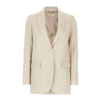 Michael Kors Dames, Jassen, Beige, Maat: 3XS Katoen