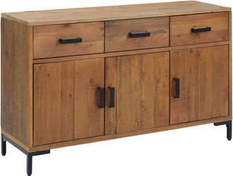 vidaXL Credenza Marrone 110x35x70 Cm In Legno Massello Di Pino - Vidaxl