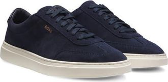 BOSS Kieran Low Top Sneaker in Dark Blue Suede at Nordstrom, Size 11Us