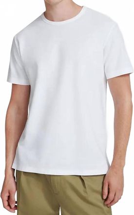 h&aring;ndv&aelig;rk Pique Crew Neck T-Shirt In White