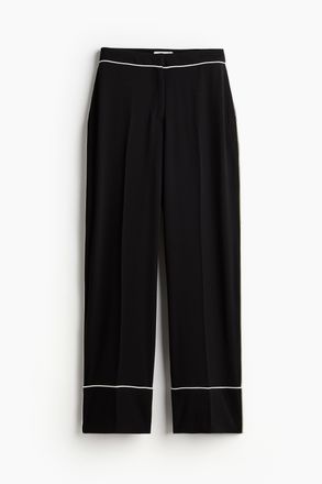 H&M Piping-detail trousers - Schwarz