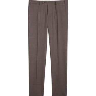 Canali Siena Regular Fit Impeccabile Super 130s Wool Suit Pants in Brown at Nordstrom Rack, Size 60R