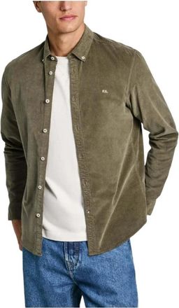 Pepe Jeans London Veelzijdig Casual Overhemd met Modern Ontwerp - Heren - Casual Overhemden - Groen - M - Katoen - Overhemden