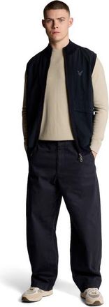 Lyle & Scott Tonal Superfine Crew Neck Sweater in Willow Grey at Nordstrom, Size Xx-Large