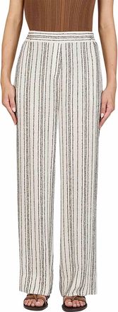 Purotatto Pinstripe Trousers In Cream