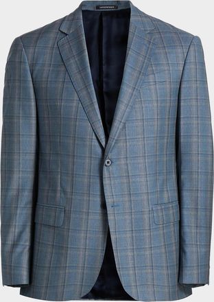Emporio Armani Virgin Wool Windowpane Jacket