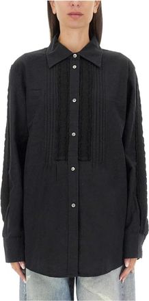 Our Legacy Sincere Shirt - Dames - Overhemden - Zwart - M - Katoen - Overhemden