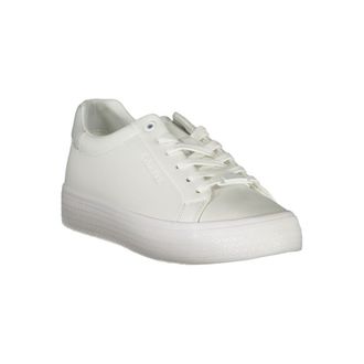 Calvin Klein Lace-Up Leather Sneaker - White