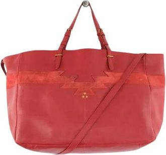 Jerome Dreyfuss Pre-owned Maurice Tote Bag - Dames - Vintage Shopper - Rood - ONE Size - Leer - Vintage