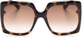 Gucci Interlocking-G sunglasses - women - Acetate - 60 - Brown