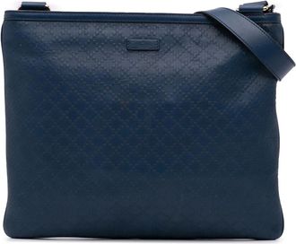Gucci 2016-2024 Diamante Hilary Lux leren crossbodytas - Blauw