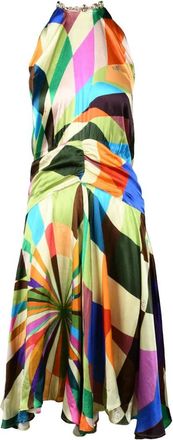 Weili Zheng Sleeveless Mini Dress with Geometric Print