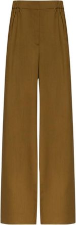 Max Mara Brown Straight Flat Front Pant