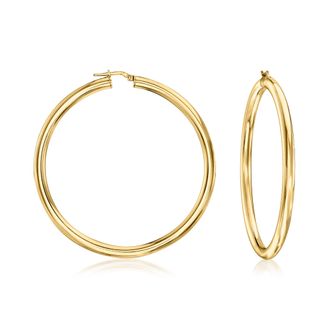 Ross-Simons Italian 18kt Gold Over Sterling Large Hoop Earrings
