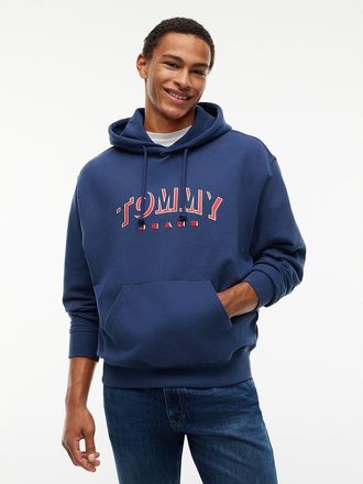 Tommy Hilfiger Mens Tommy Jeans Shadow Logo Hoodie - Basic Navy - XXL