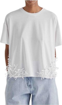 Meimeij Mujer, Camisetas, Blanco, Talla: M