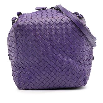 Bottega Veneta Tweedehands Nappa Intrecciato Cube Schoudertas