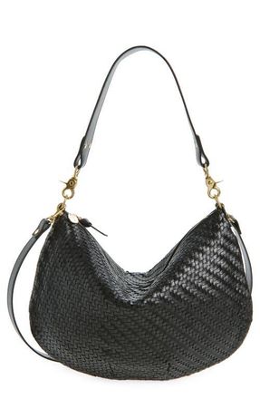 Clare Vivier Moyen Messenger Crossbody Bag in Black Woven at Nordstrom