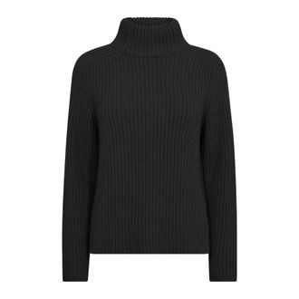 Mos Mosh Turtlenecks, female, Black, S, Highneck Knit Jumper Black