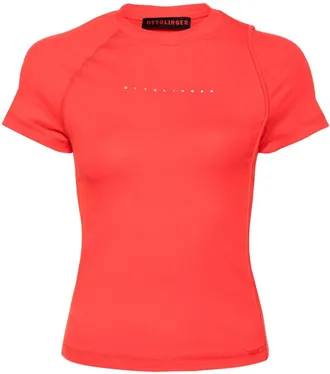 Ottolinger layered logo-print T-shirt - women - Organic Cotton/Elastane - S